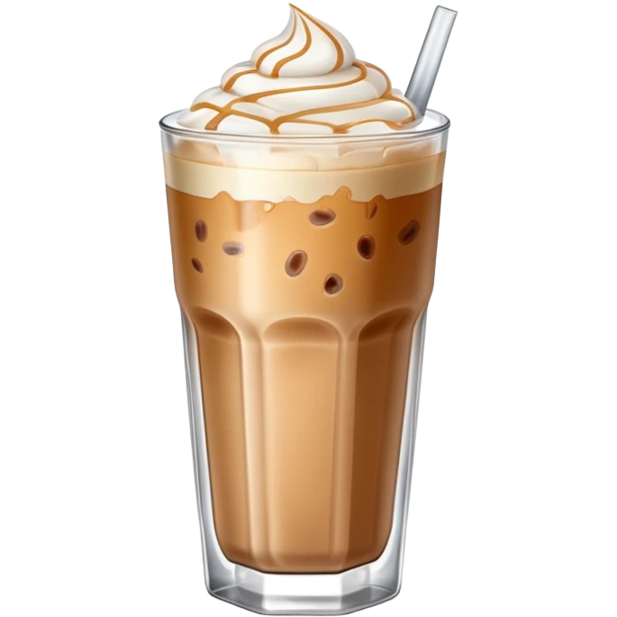 Iced latte without foam  emoji