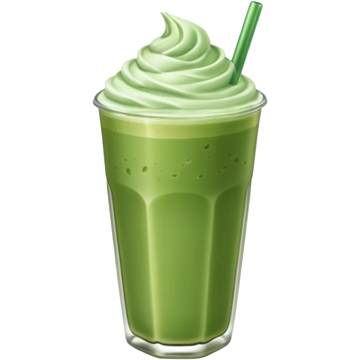 an iced matcha latte with no whip cream on top emoji