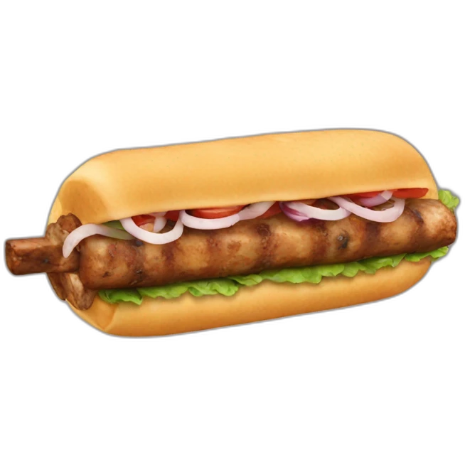 A kebab  emoji