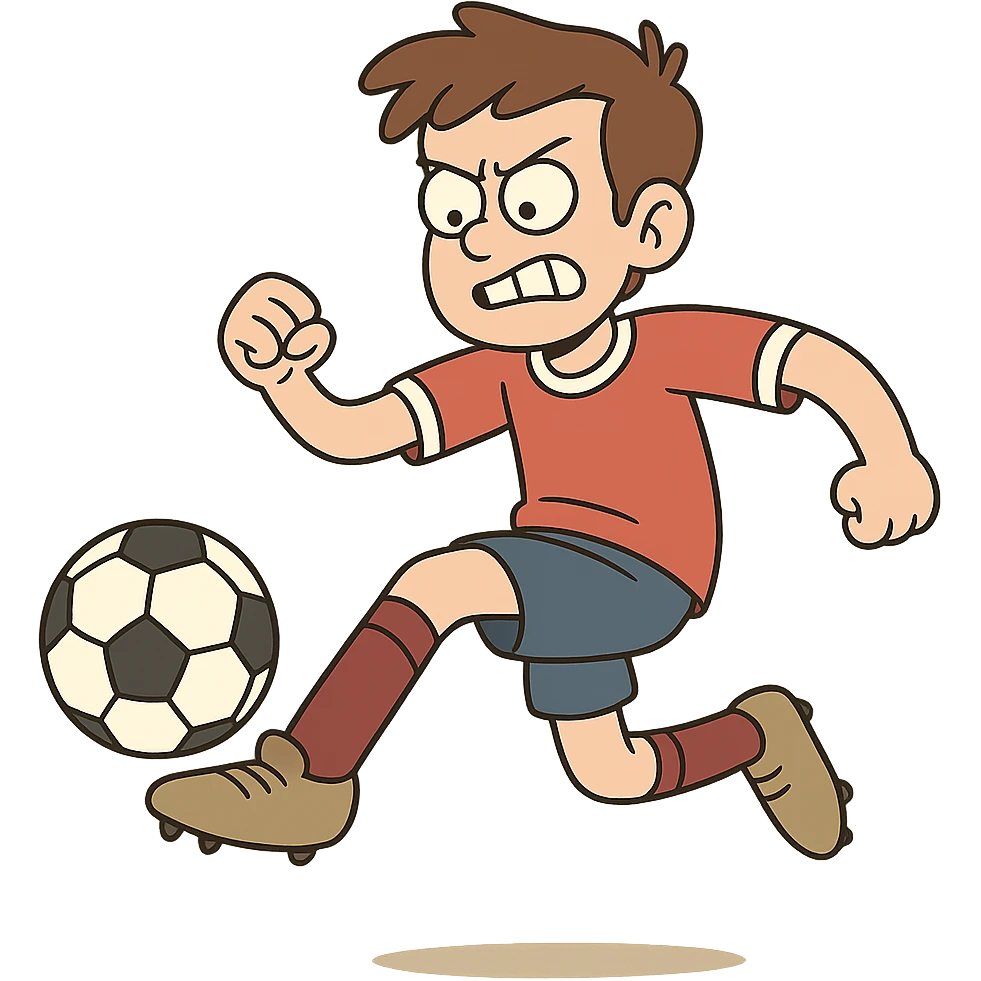 soccer player kicking a ball emoji