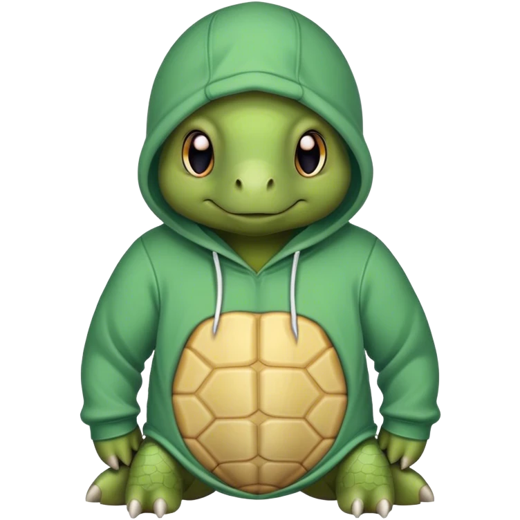 turtle wearing a hoodie emoji