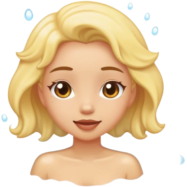 Girl enjoy the bath emoji