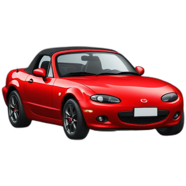 Red mazda mx 5 drifting emoji