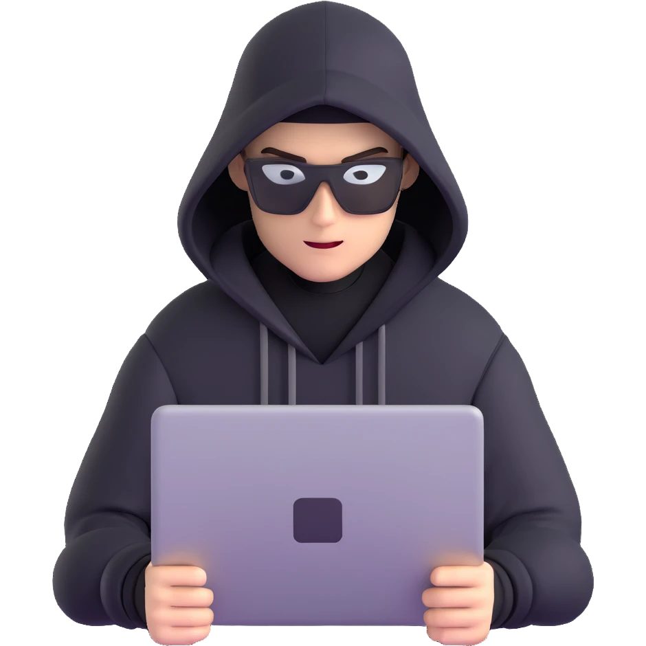 hacker in dark clothing emoji