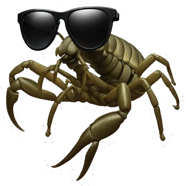 Scorpion with sunglasses emoji