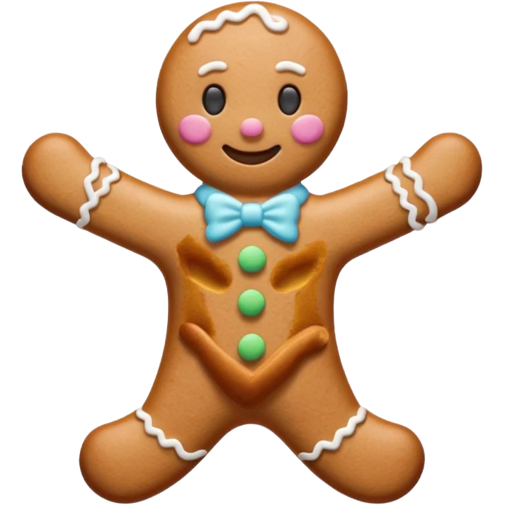 Gingerbread man pastel emoji