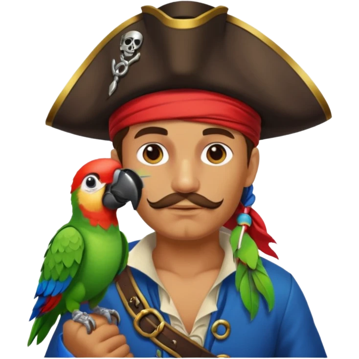pirate and parrot emoji