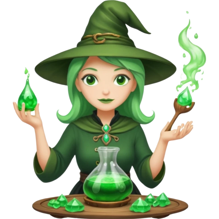 green witch cooking potion emoji