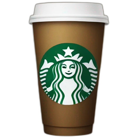 A Starbucks coffee emoji