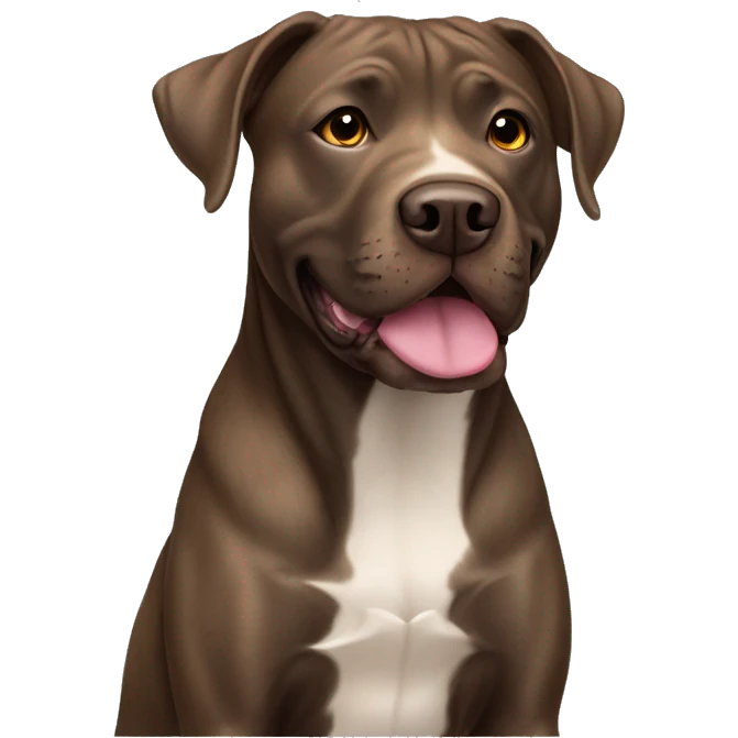 Brindle Labrador pit bull dog  emoji