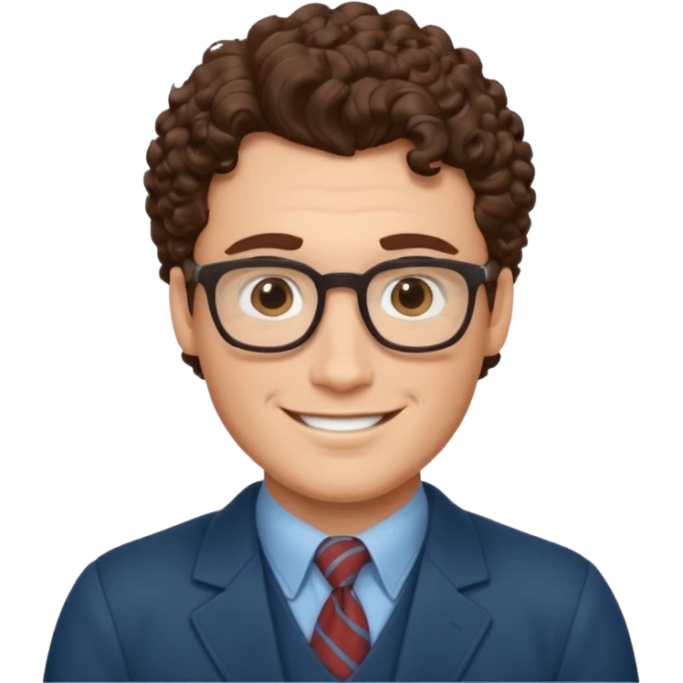 clark kent with curly hair smiling  emoji