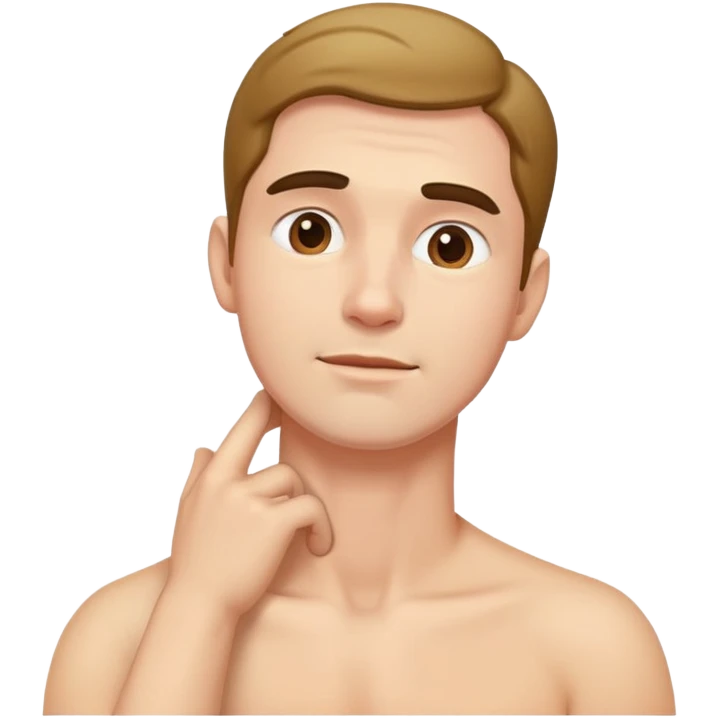 A guy holding his neck  emoji