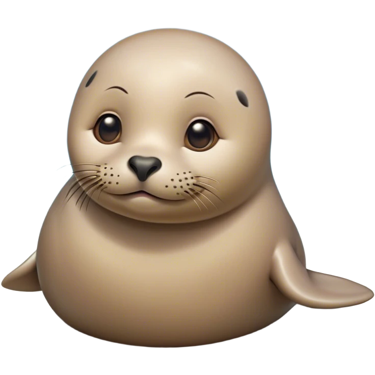 Cinematic Cute Seal Portrait Emoji, Head tilted playfully and inquisitively, featuring a charming, plump form with a sleek, shiny body and round, sparkling eyes full of gentle wonder, accented by a subtly contoured head, Simplified yet irresistibly adorable features, highly detailed, glowing with a warm, friendly oceanic glow, high shine, affectionate and lively, stylized with a touch of whimsical seaside charm, soft glowing outline, capturing the essence of a mischievous yet loving seal that seems as if it could pop out of the screen into your arms! emoji