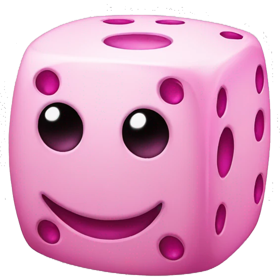 Dice and pink snake emoji