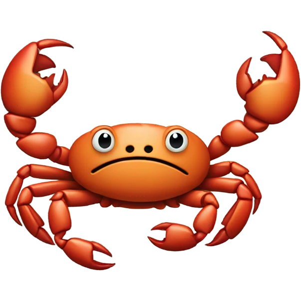 Crab smoking a cigarette emoji