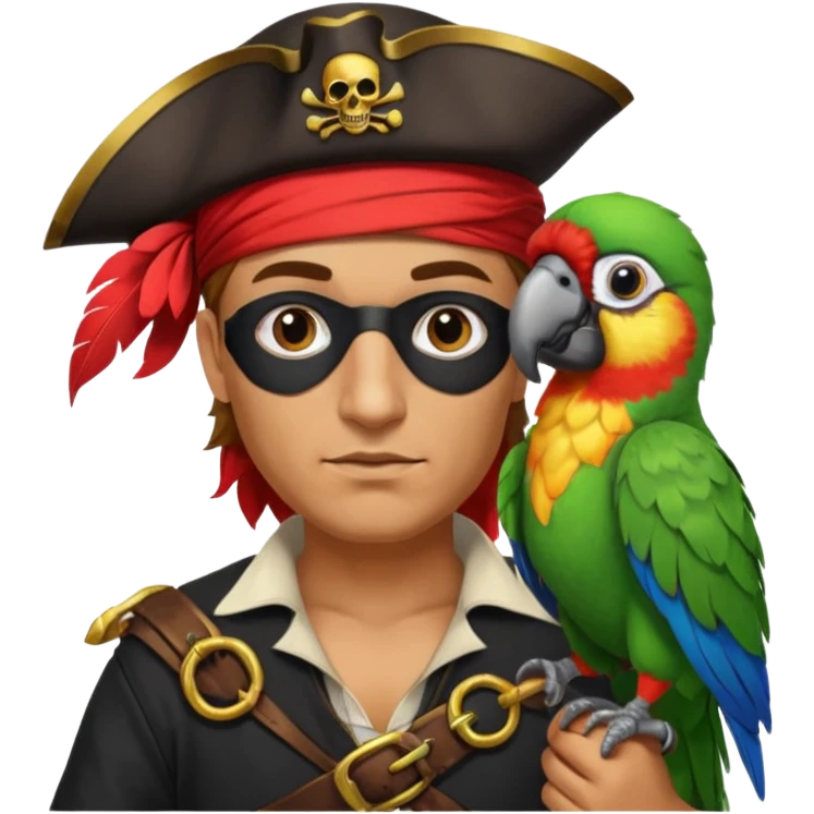 pirate and parrot emoji
