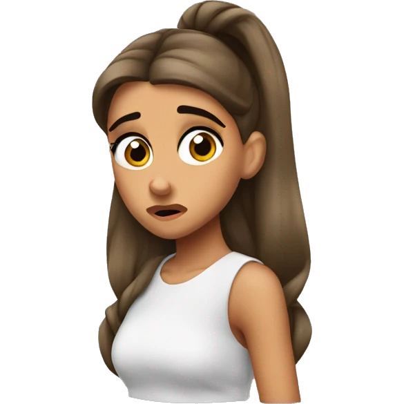 Ariana grande looking disgusted emoji