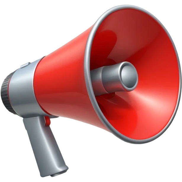 megaphone with a play button emoji