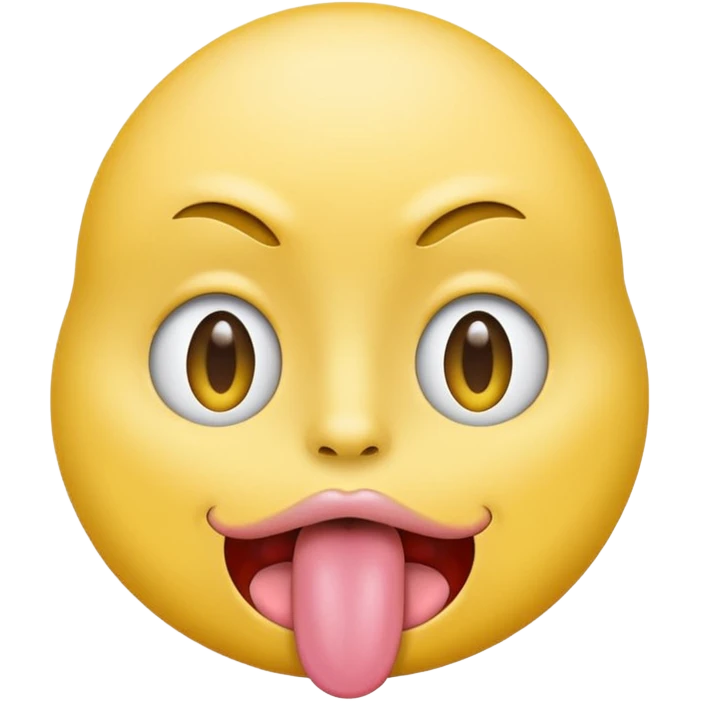 ryellow face with tongue sticking out to the side emoji