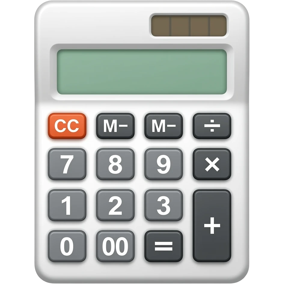 white calculator emoji