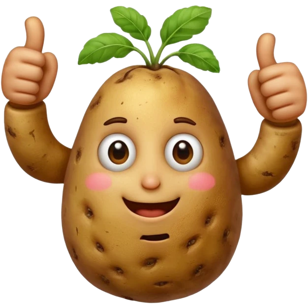 potato with lots of thumbs up emoji