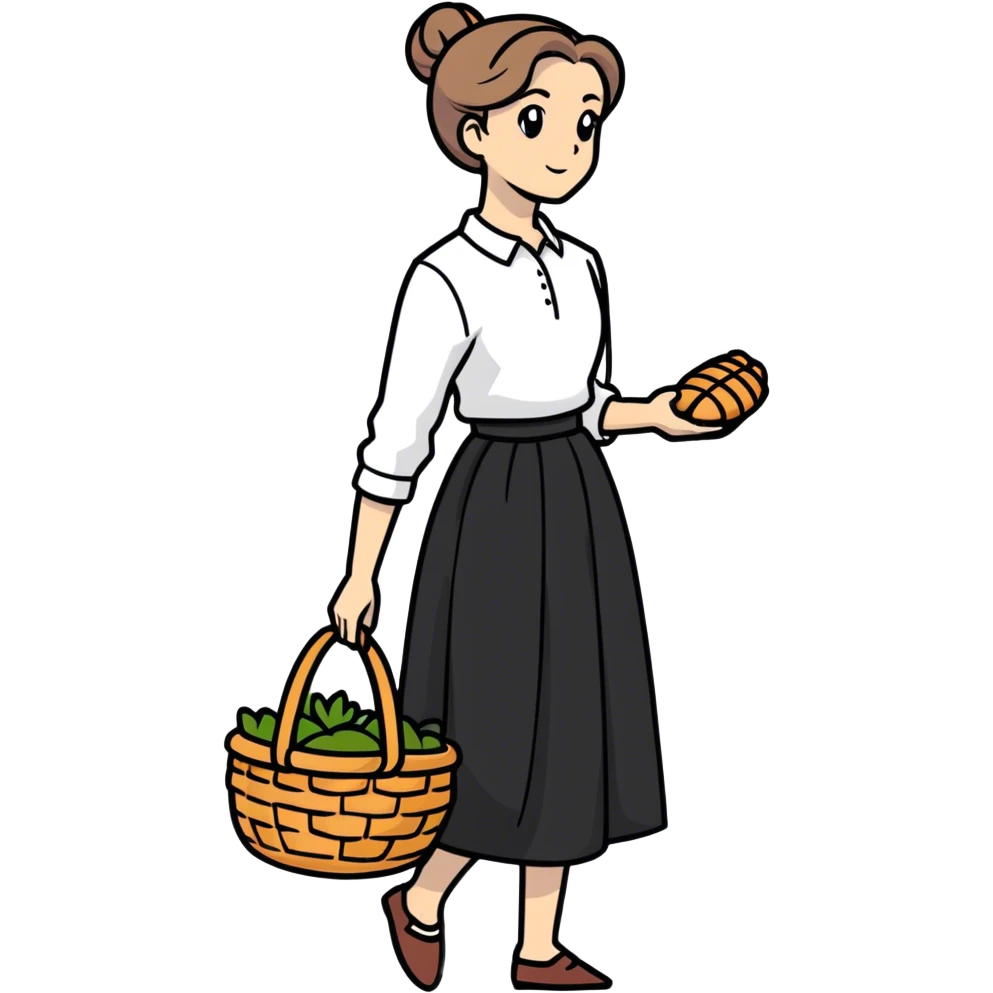 Old fashioned girl emoji