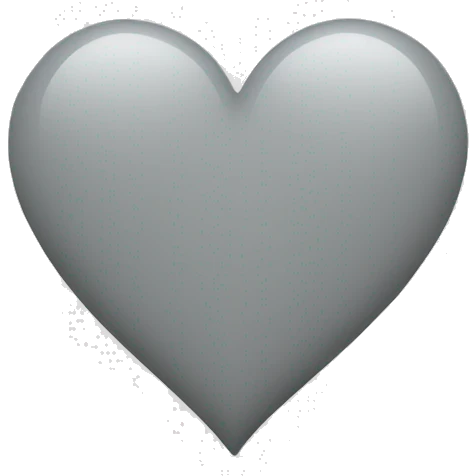 Heart-coloured-light-gray emoji