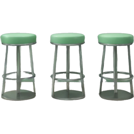 Realistic front facing mint green kitchen counter bar. emoji