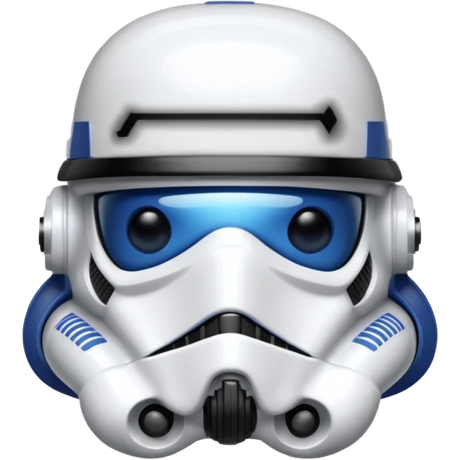 a blueberry wearing a black storm trooper helmet emoji