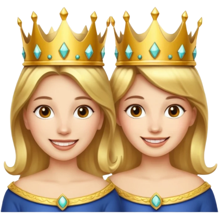 two women with crowns  emoji