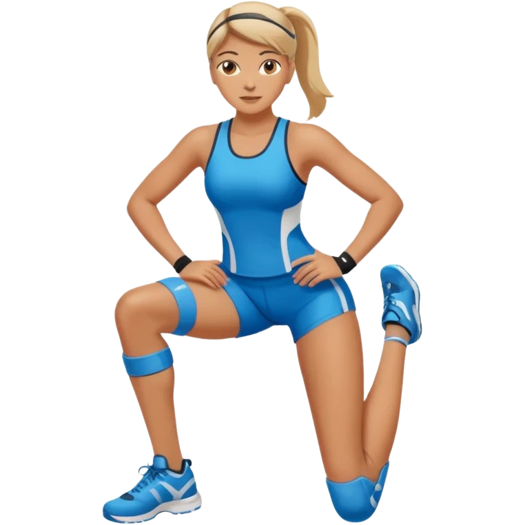 woman with knee pad emoji