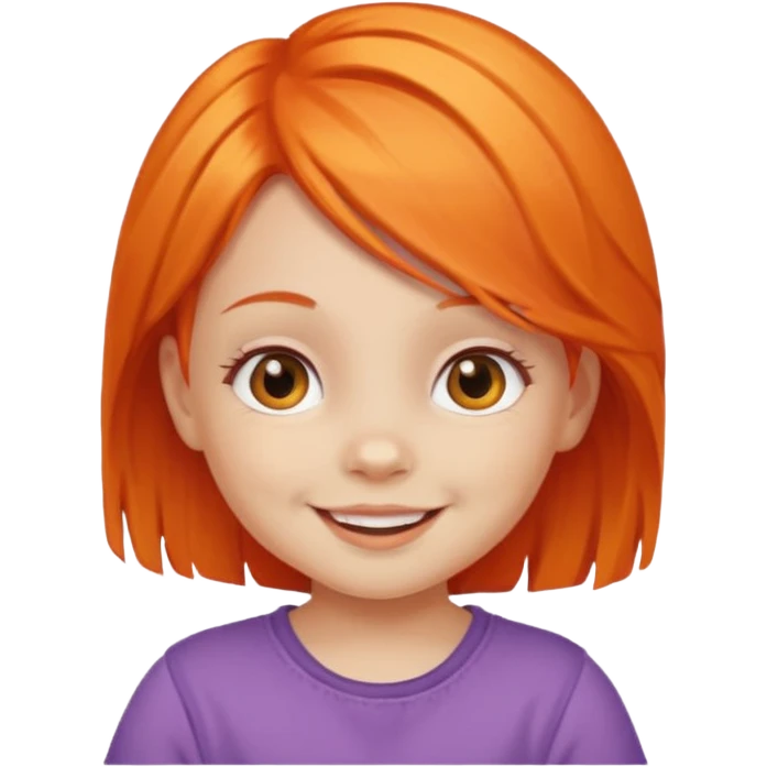 girl baby with orange hair emoji