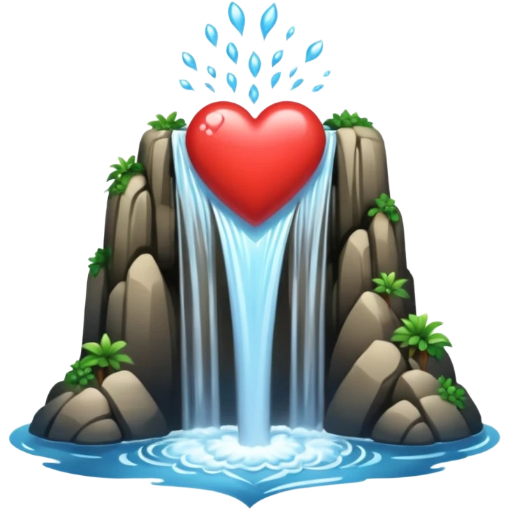 heart shaped - watterfall emoji