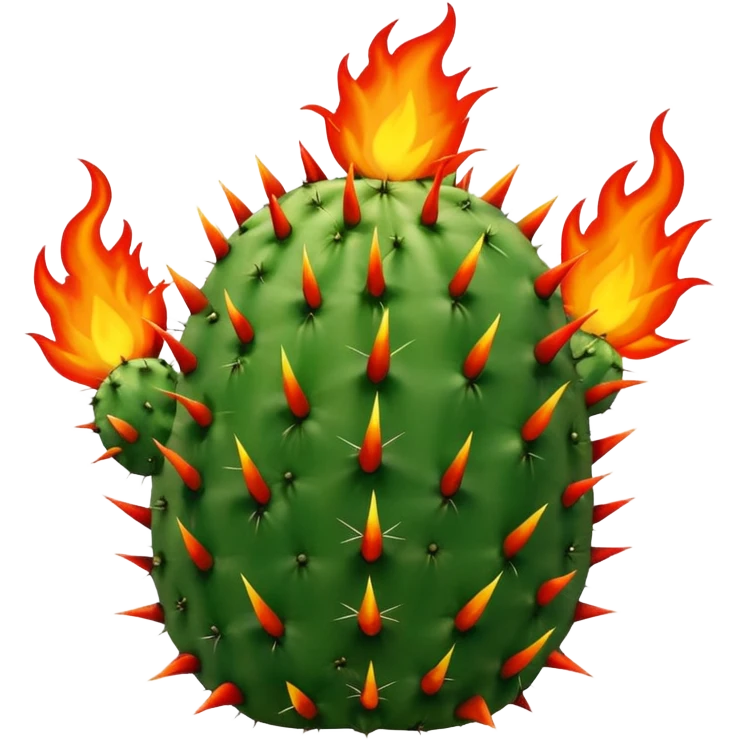 cactus on fire emoji