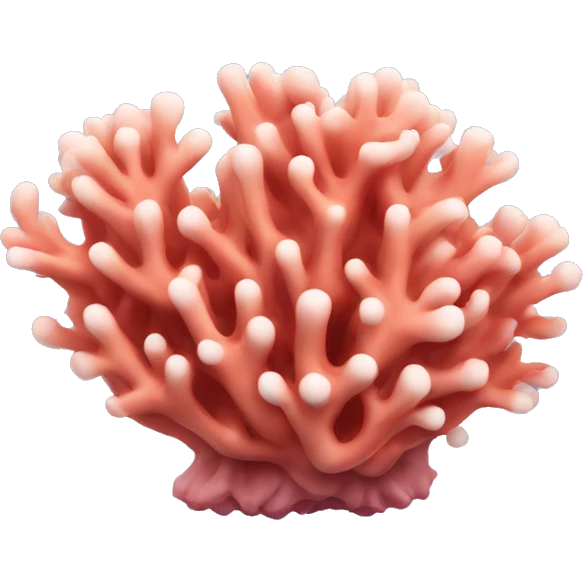 Coral realistic emoji