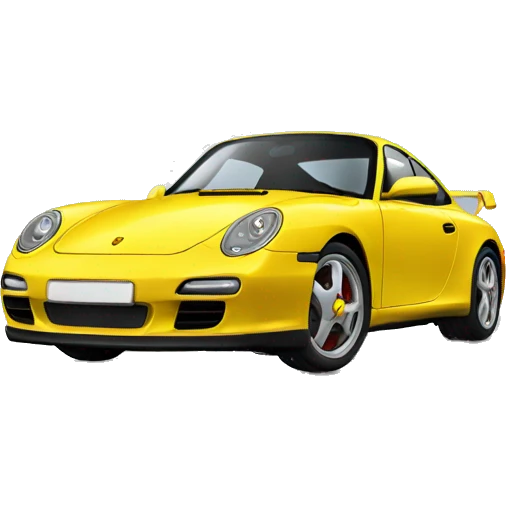 Yellow Porsche  emoji