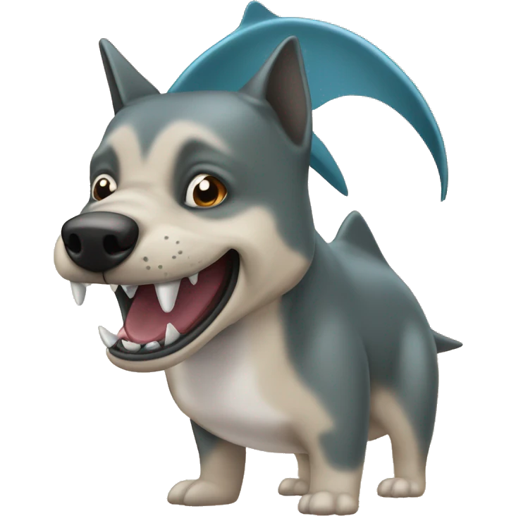 Tiburón combinado Con perro emoji