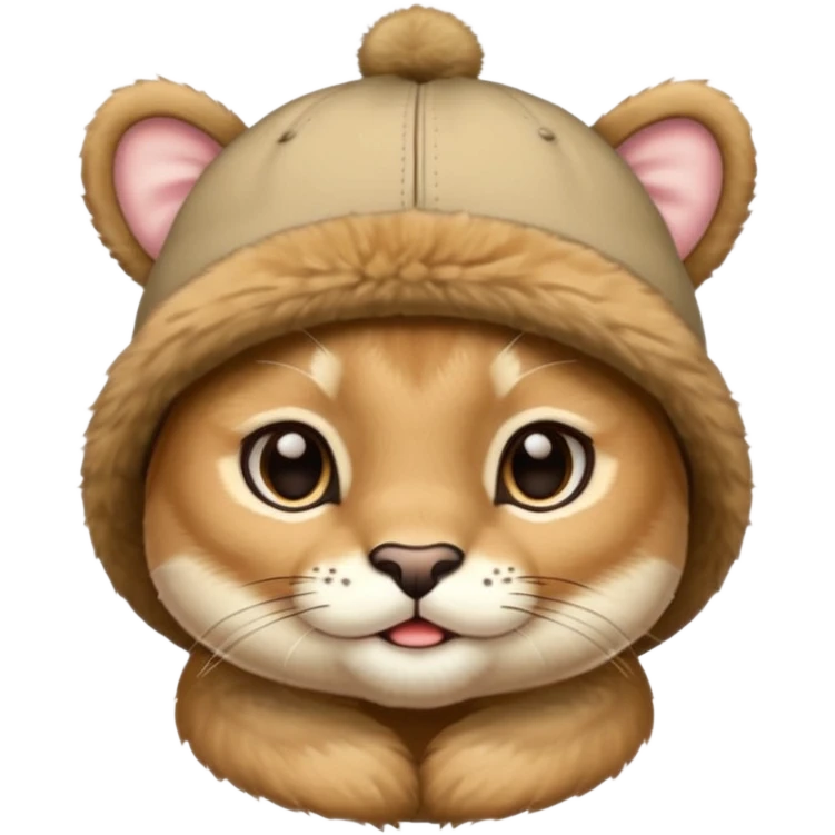 puma wearing a baby hat emoji