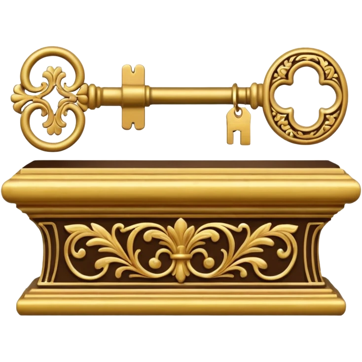 key in the horizontal position old and ornate emoji