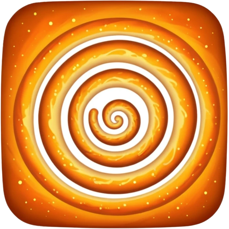 A glowing orange spiral galaxy emoji