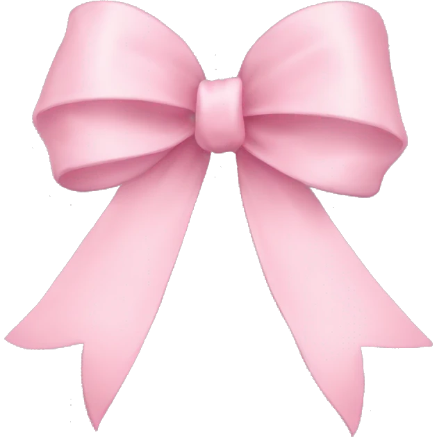 light pink ribbon bow emoji