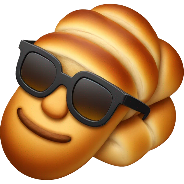 challah bread wearing sunglasses emoji