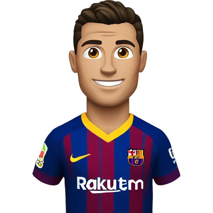 Cristiano Ronaldo in barcelona fc emoji