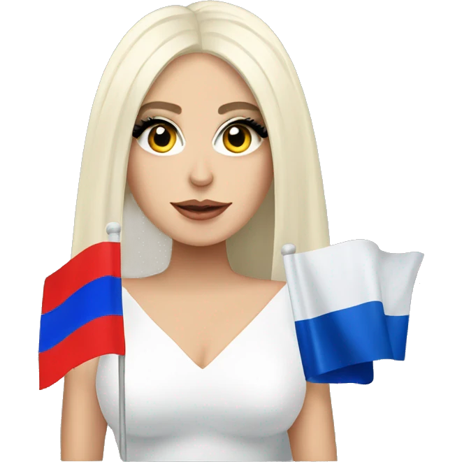 lady gaga with russian flag  emoji