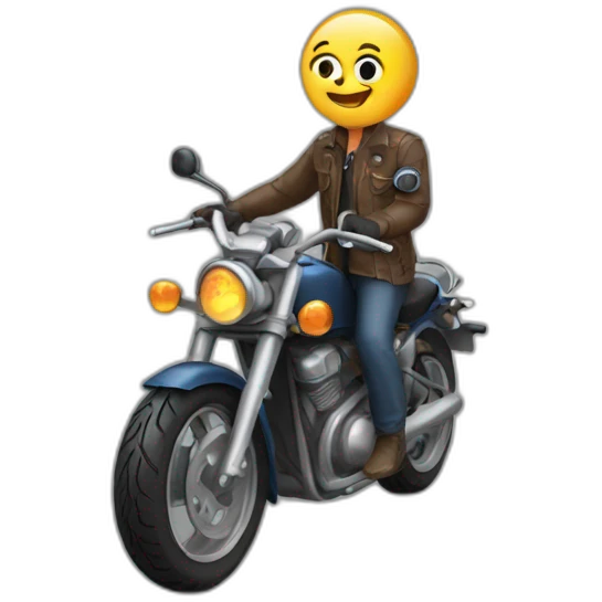 Chat sur moto emoji