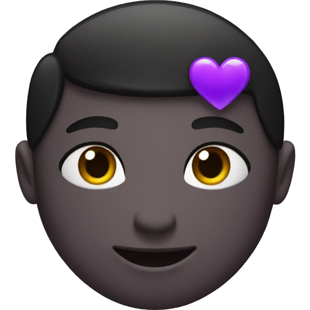 Half black and purple heart emoji