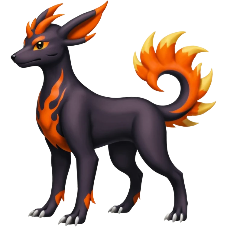 
Canine-Houndoom-Bayleaf-Salandit-Noibat-Flareon-Fakémon-fusion (full body) emoji