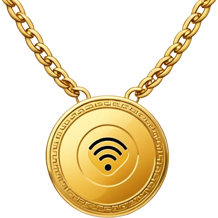 Gold wifi money chain emoji