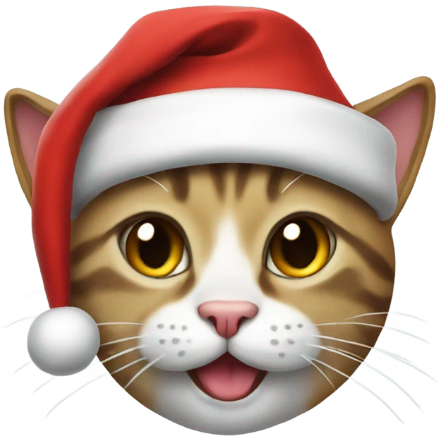 cat wearing a santa hat emoji