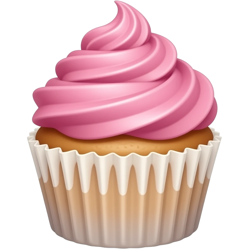 Cupcake with pink icing emoji